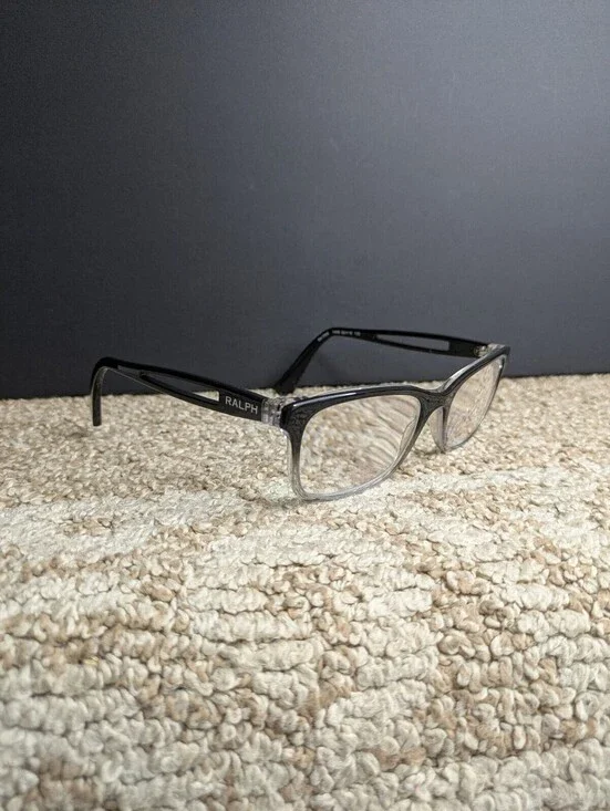 Ralph by Ralph Lauren RA7069 Eyeglasses Frame Black Clear Gradient Case Cloth
