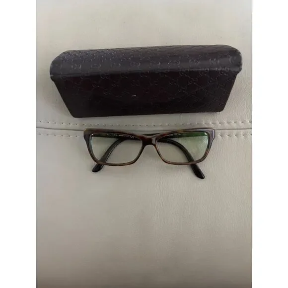Gucci Women's Eyeglasses GG 3562 LA2 Dark Havana Green Semi Butterfly