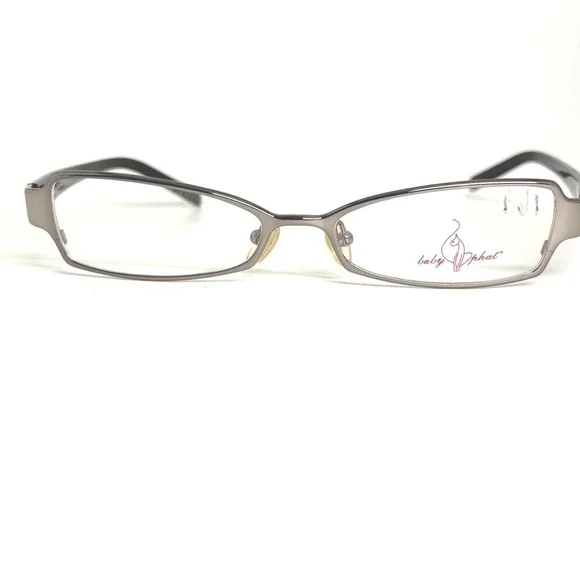 Baby Phat Eyeglasses MOD.121 DGUN‎ 52-16-135 Gunmetal Black Rectangle Frames