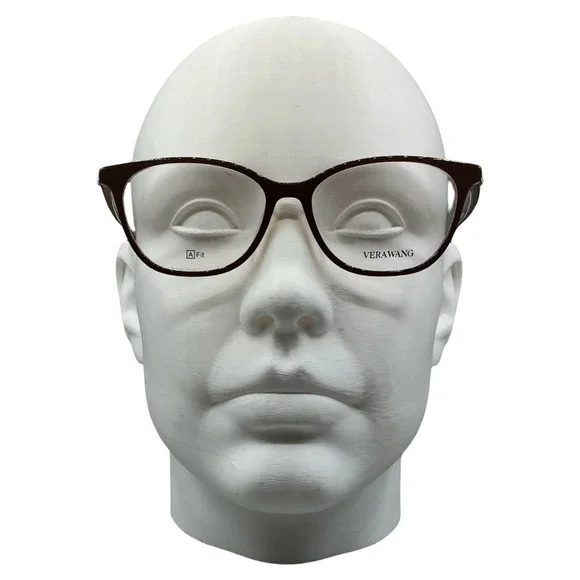Vera Wang VA66 BR Brown Cat Eye Eyeglasses Frames 53-15-140 Asian Fit Womens