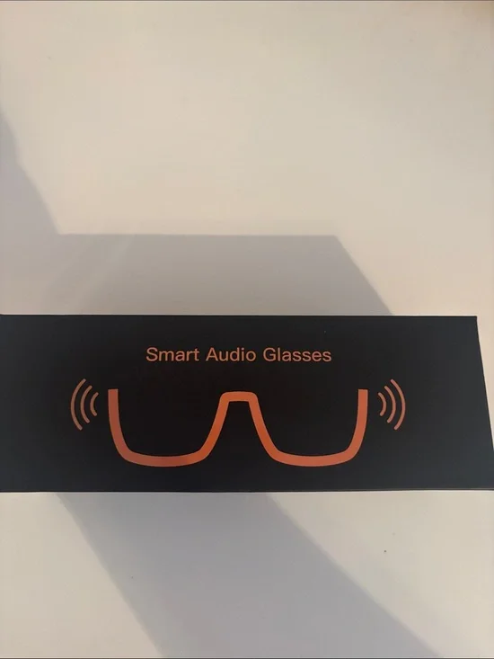 Smart Audio Glasses - Black with Orange Accents