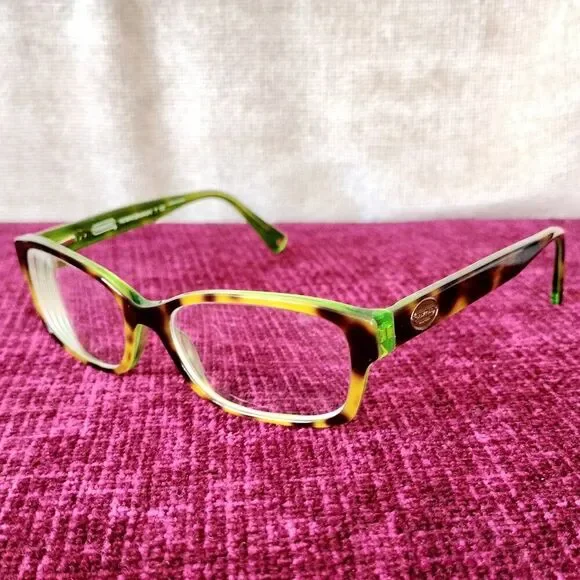 Coach Eyeglasses Frame Green Tortoise Glasses HC 6040 Brooklyn 5117 52[]16 135