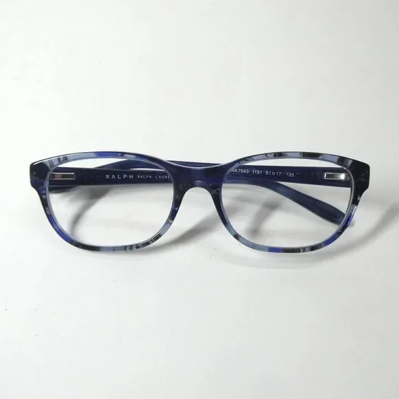 Ralph Lauren RA7043 Blue Havana Marbled Eyeglasses Glasses Frames 1151 51-17-135