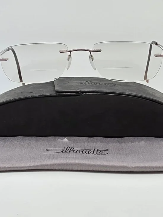 Silhouette 7661 40 6056 Spring Blossom Titanium Rimless Eyeglasses Frame w/ Case