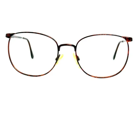 Marchon Fortune Eyeglasses‎ Burnt Amber Round Full Frames 140 mm 19666