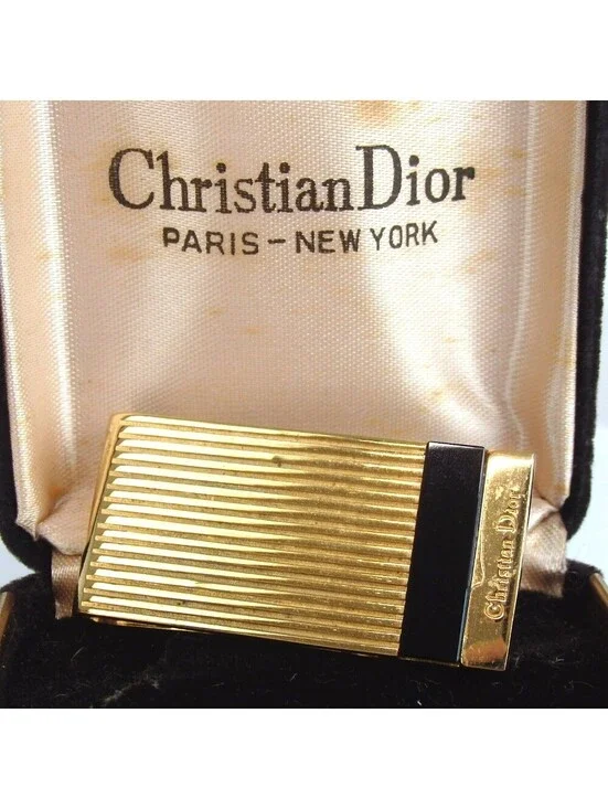 Authentic ChristianDior Money Clip metal[Used]