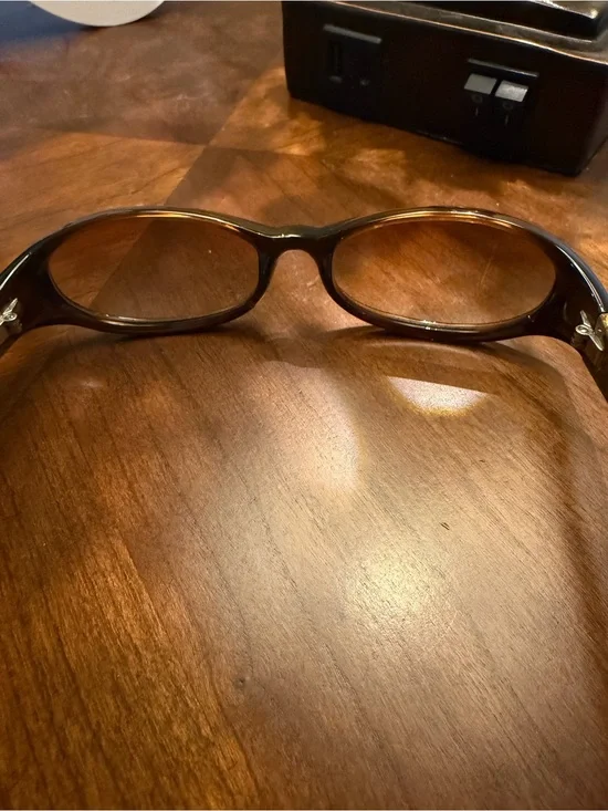 Coach Sunglasses Case in Brown Velvet with Gold Logo