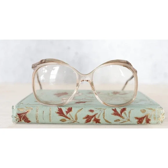 Vintage 1970s Eyeglass Frames 51-17 NOS Grandmacore Eyewear USA Made Geek