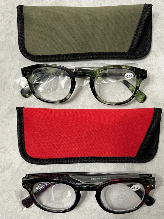 IZE Blue Light Filtering/ Reading Non Prescription Set Of Glasses NWT