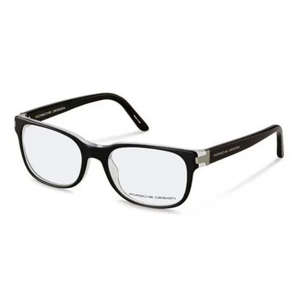 NWT PORSCHE P8250 A 53 Black Eyeglasses