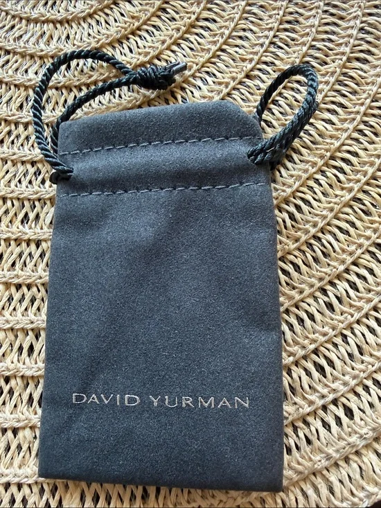 David Yurman Black Suede Drawstring Jewelry Pouch