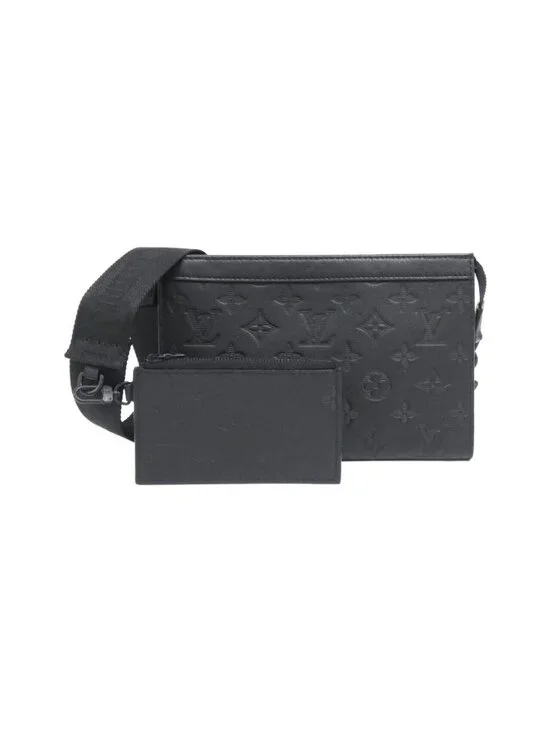 Louis Vuitton Monogram Shadow Gaston Wearable Wallet Shoulder Bag Black
