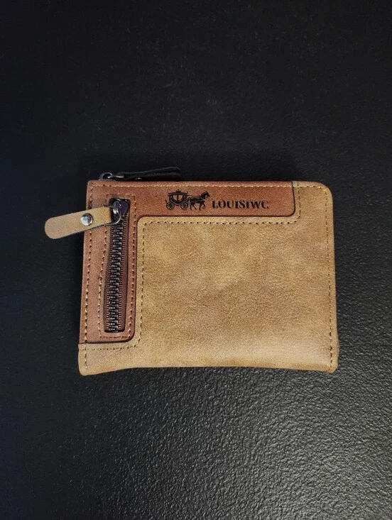 Louisiwc Unisex Leather Brown  Wallet