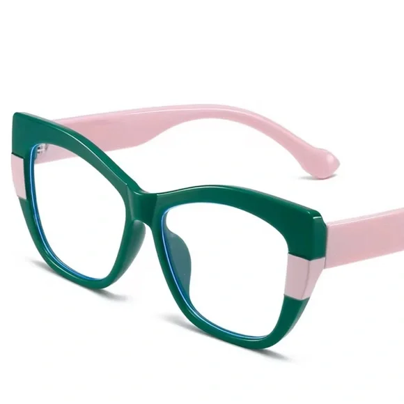 Stylish Pink and Green Glasses