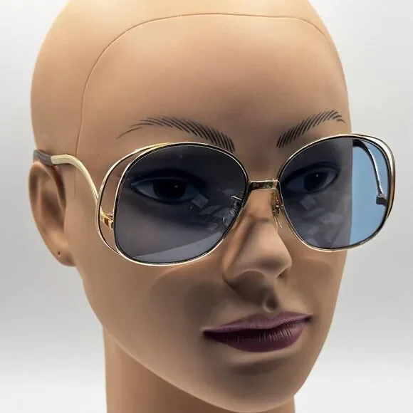 Vintage NOS Drop Temple Glam Eyeglass Frames with New Non-RX Lenses | Retro