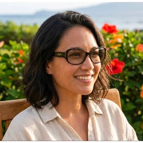 Maui Jim Nalani‎ Dark Tortoise Butterfly Glasses Frames 61-16-126 MJ295-10