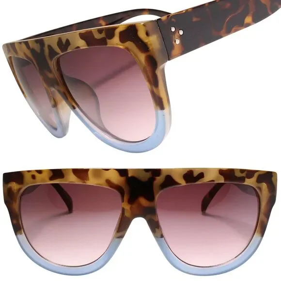 Hip Hop Dapper Clubbing Flat Tortoise Sunglasses