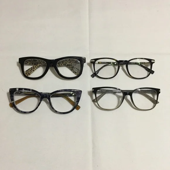 Lot of 4 Lacoste Betsey Johnson Christian Siriano Foster Grant EyeGlasses