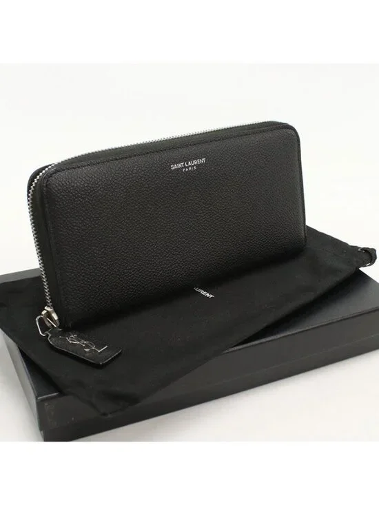 Saint Laurent Zip Around Wallet Classic Calf