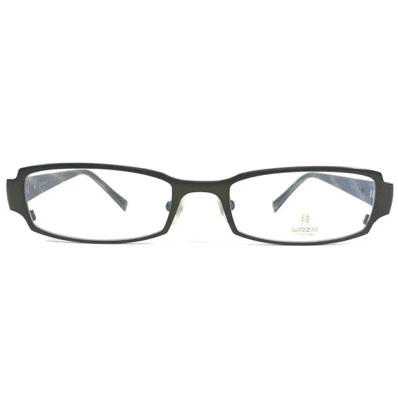 Waza Eyeglasses Frames WA 2147 KHA Brown Rectangular Full Rim Titanium 51-18-135