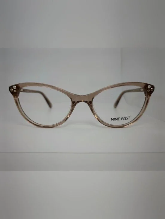 Nine West NW5152 Taupe Cat-Eye Eyeglass Frames with Pearl Accent.