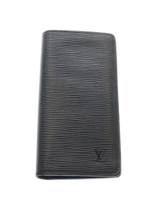 Louis Vuitton Epi Monogram Eclipse Portefeuille Brazza Wallet Card Case Black