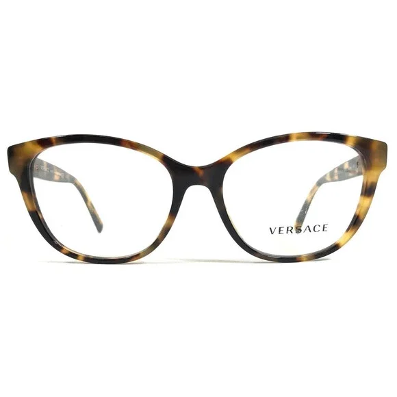 Versace Eyeglasses Frames MOD. 3273 5306 Brown Tortoise Gold Cat Eye 52-16-135