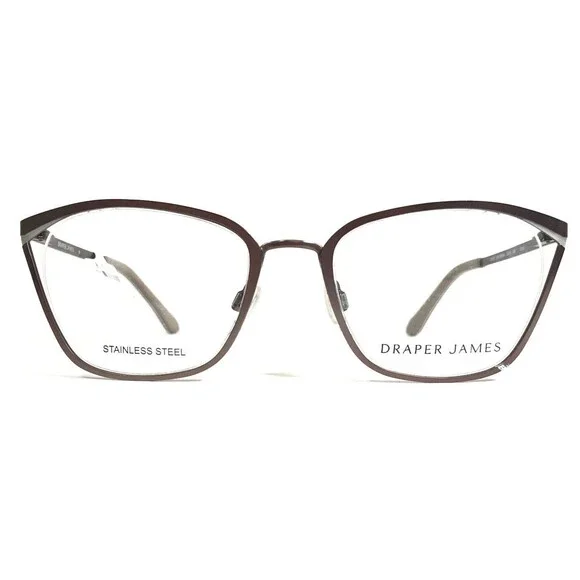 Draper James Eyeglasses Frames DJ5013 201 BROWN Cat Eye Semi Rim 50-19-140