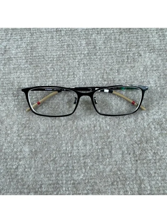 Burberry B 1329-D Rectangular Eyeglass Frames 56 16 145 Black Check Preppy