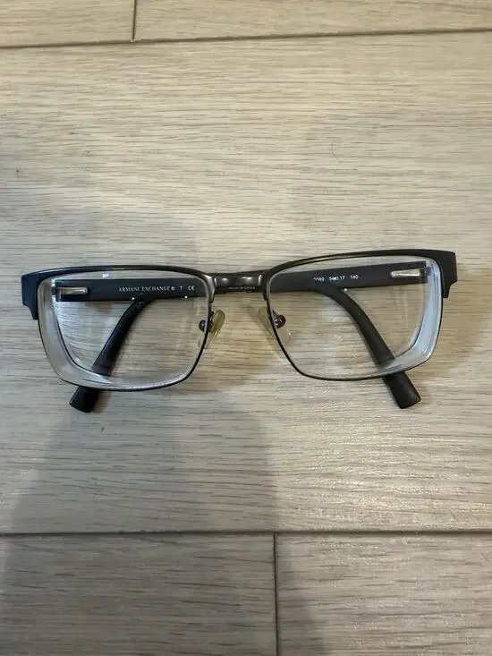 Armani Exchange AX1019 6089 Gunmetal Rectangle Eyeglasses Frames 54-17 140