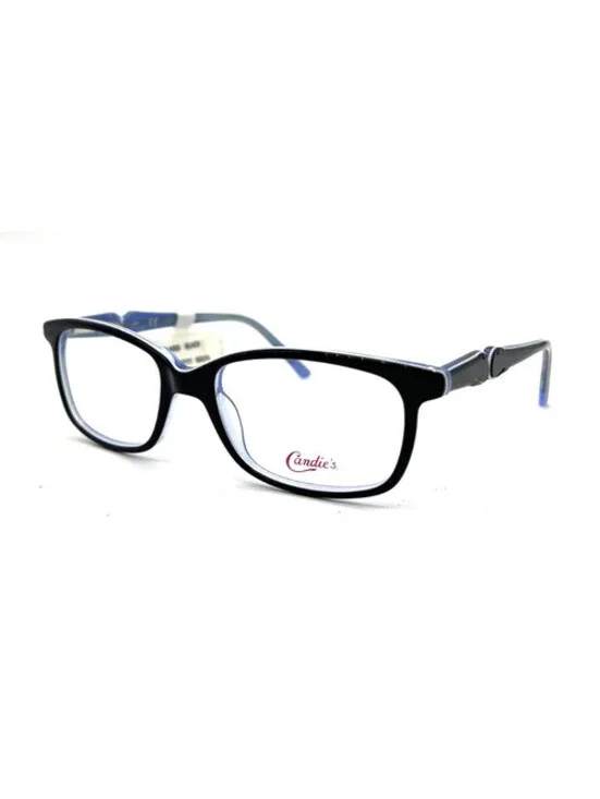 Candie's C Kris Blk Black Blue Square Authentic Eyeglass Frames 49-16-140