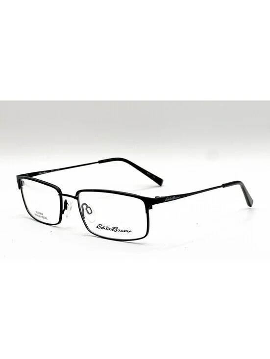 Eddie Bauer EB32031 BK Black Rectangle Authentic Eyeglass Frames 54-18-145