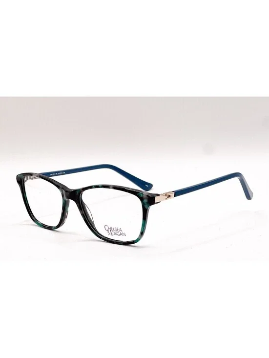 Chelsea Morgan CM 6010 BL Blue Cat Eye Authentic Eyeglass Frames 53-16-135