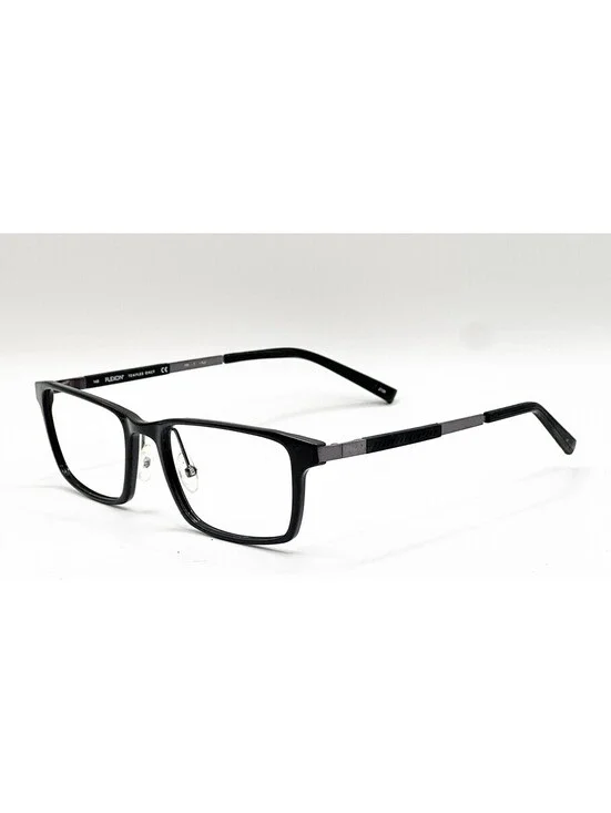 Flexon EP8008 001 Shiny Black Rectangle Authentic Eyeglass Frames 55-19-145