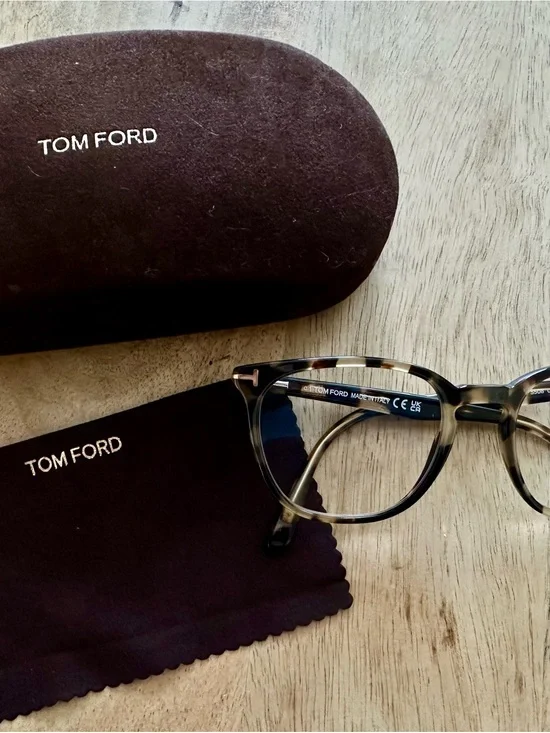 Authentic Tom Ford TF5506 055 Havana Eyeglasses Frames 52-20-145 w/ Case & Cloth