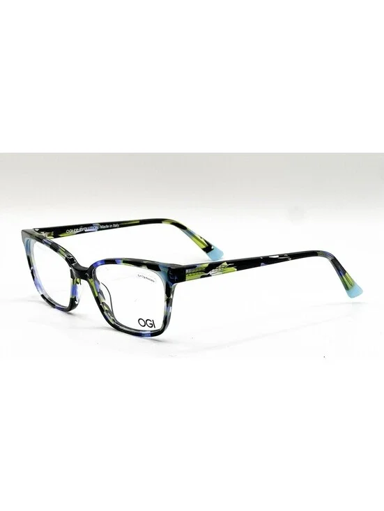 Ogi 9110 1947 Spring Green Melange Rectangle Authentic Eyeglass Frames 50-17-140