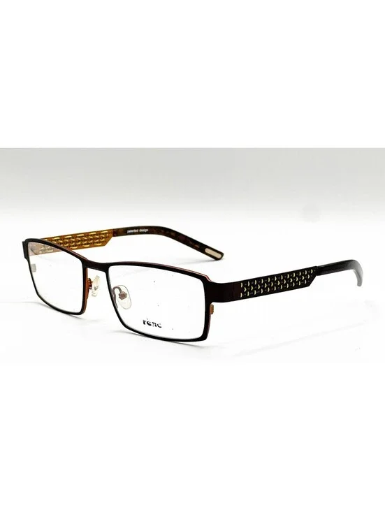 Renoma R1032 COL.9265 Bronze Gold Rectangle Authentic Eyeglass Frames 55-18-136