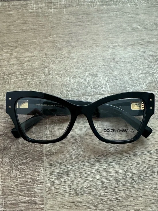 Dolce & Gabbana DG3404 Black Cat Eye Glasses New