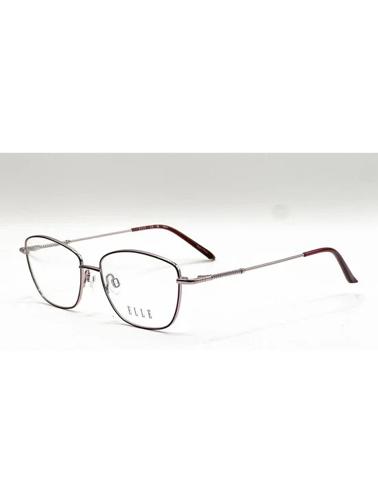 Elle EL13517 WI Wine Square Authentic Eyeglass Frames 53-16-145