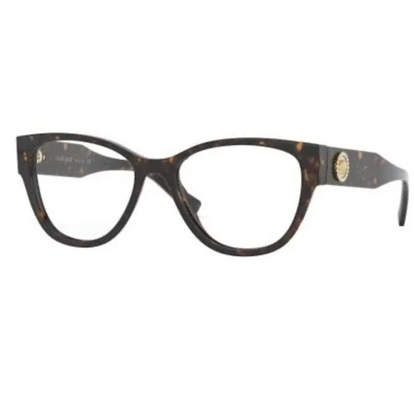 Versace Ophthalmic Eyeglasses 3281-B-A Dark Havana 54mm‎ Gently Used or NWOT