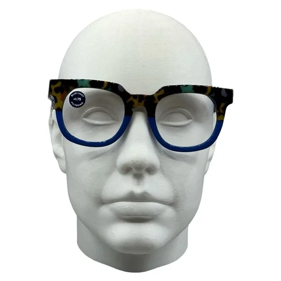 Peepers Showbiz Blue Light Reading Glasses +1.75 Peepfetti Tortoise Blue 3259175
