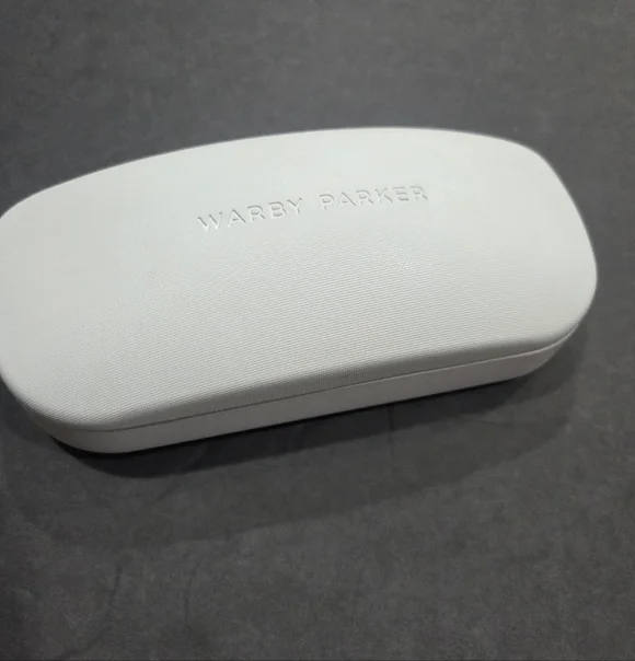 Warby Parker White Glasses Case Light Gray Color