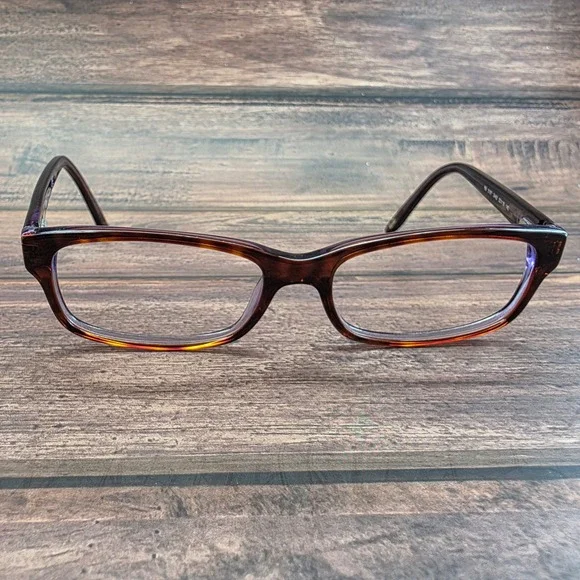 Ray-Ban RB 5187 2442 Dark Tortoise Purple Rectangular Eyeglasses 52-16-140