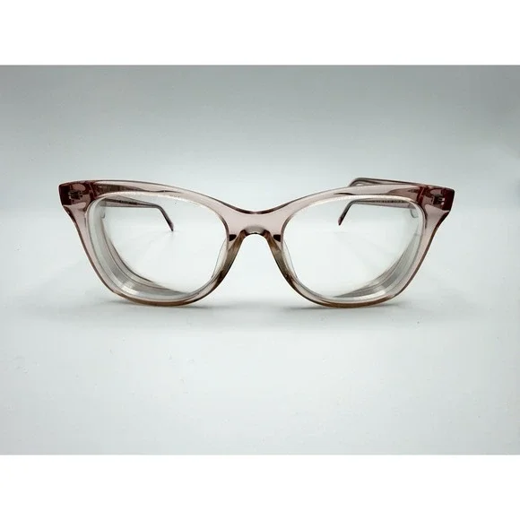 Warby Parker Hallie 600 Cat Eye PINK Transparent Eyeglasses Frame Only 51-18-145
