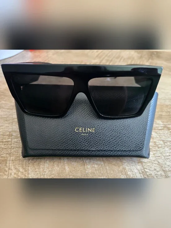 Celine CL40092I Black Geometric Shield Sunglasses