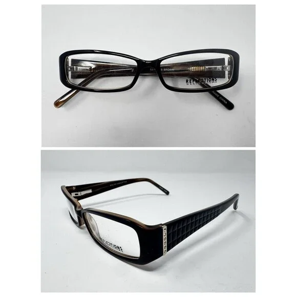 Reflections R741 I-Dealoptics Brown Eyeglass Frames New Old Stock 53-14-135