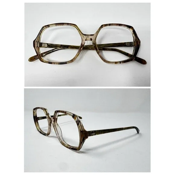 1970s Marine Optical Mirage Mocha Wisp New Old Stock Eyeglass Frames 52-16