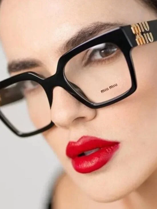 Miu Miu MU04UV 1AB1O1 Eyeglasses Black 52mm Square Frame