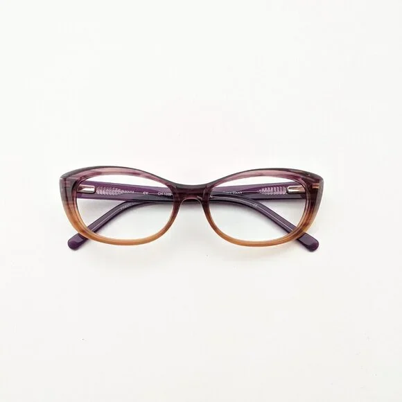 🕶️Cole Haan Plum Rose Horn CH1003 Eyeglasses 50/16/130 | ALH645🕶️
