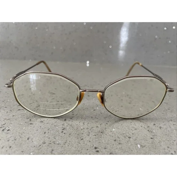 Yves Cogan Y112 ABR 52-19-135 Gold Eyeglasses Frames ONLY bronze full rim
